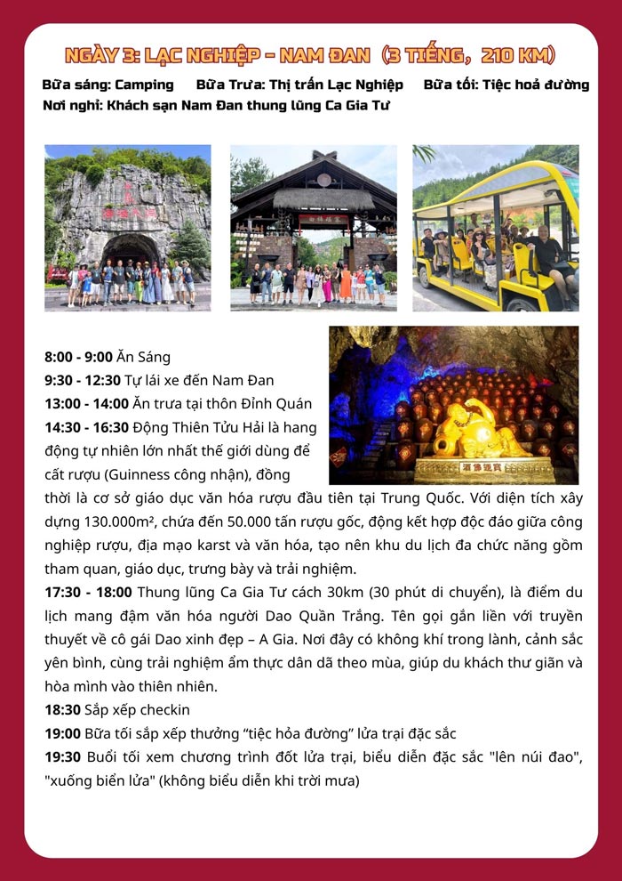 Tour du lịch tự lái Quảng Tây Trung Quốc 5 ngày 4 đêm