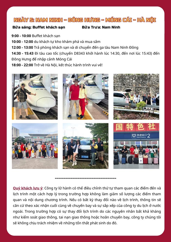 Tour du lịch tự lái Quảng Tây Trung Quốc 5 ngày 4 đêm